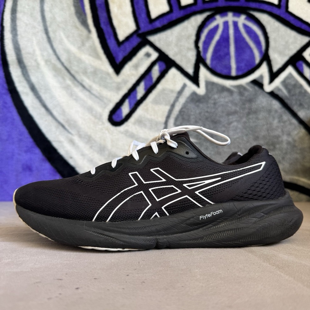 Size 12 - ASICS Gel-Pulse 15 Running Shoes Mens Black White FlyteFoam 1011B780